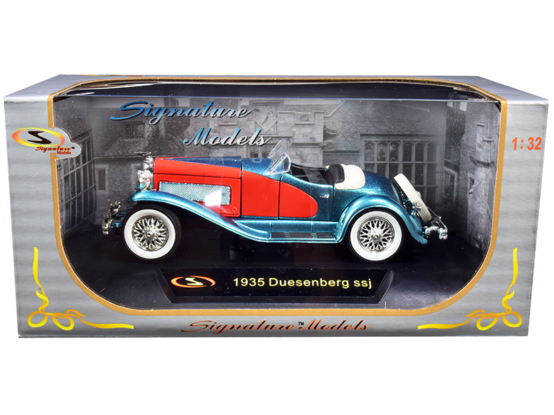 1935 Duesenberg SSJ Convertible Blue and Red 1/32 Diecast Model Car by Signature Models  free shipping USA