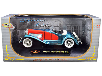 1935 Duesenberg SSJ Convertible Blue and Red 1/32 Diecast Model Car by Signature Models  free shipping USA