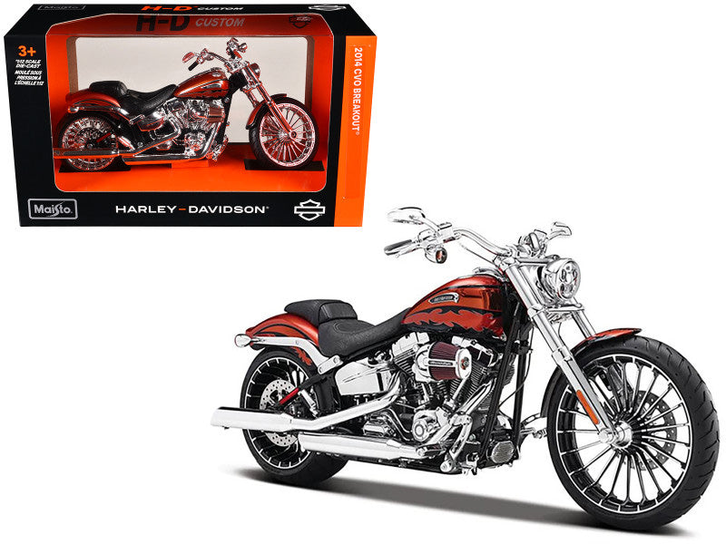 2014 Harley Davidson CVO Breakout Orange 1/12 Diecast Motorcycle Model by Maisto  free shipping USA