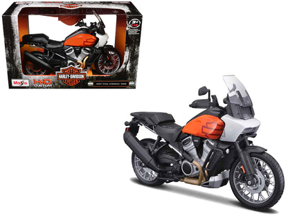 2021 Harley Davidson Pan America 1250 Motorcycle Orange and Black "H-D Custom" 1/12 Diecast Model by Maisto  free shipping USA
