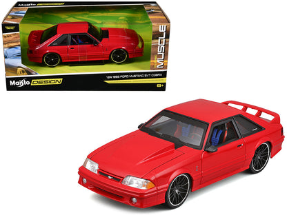 1993 Ford Mustang SVT Cobra Red "Classic Muscle" "Maisto Design" Series 1/24 Diecast Model Car by Maisto  free shipping USA