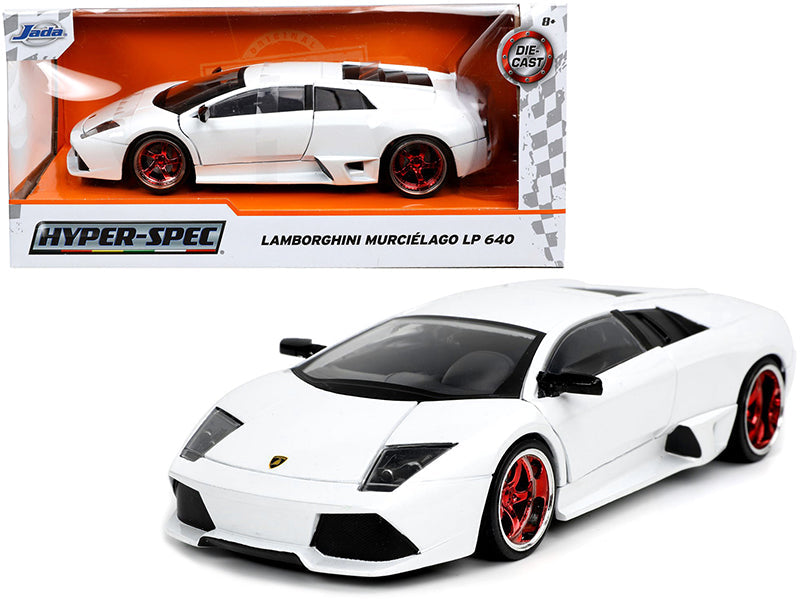 Lamborghini Murcielago LP640 White "Hyper-Spec" 1/24 Diecast Model Car by Jada  free shipping USA
