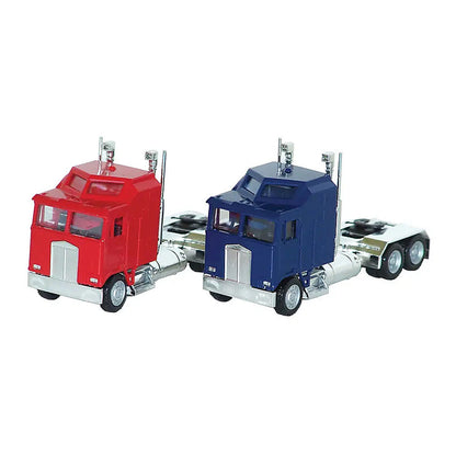 Herpa 35260 HO Scale K100 Semi Tractor w/1-Bar Grille & Extra-Long Chassis - Assembled -- Painted (Various Colors), Chrome Chassis