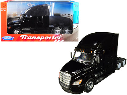 Freightliner Cascadia Truck Black "Transporter" 1/32 Diecast Model by Welly  free shipping USA