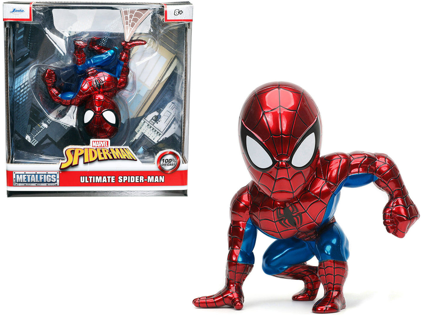 Ultimate Spider-Man 5" Diecast Figure "Marvel's Spider-Man" "Metalfigs" Series by Jada  free shipping USA