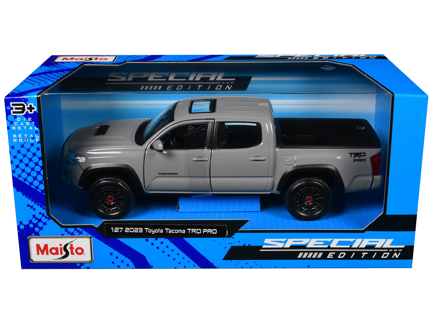 2023 Toyota Tacoma TRD PRO Pickup Truck Gray with Sunroof "Special Edition" Series 1/27 Diecast Model Car by Maisto  free shipping USA