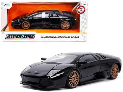 Lamborghini Murcielago LP640 Black with Copper Wheels "Hyper-Spec" Series 1/24 Diecast Model Car by Jada  free shipping USA