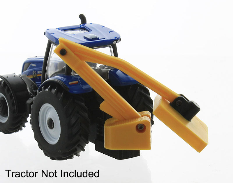 3D To Scale 64-358-Y 1/64 – Boom Brush Cutter Yellow Tractor Mounted Prop