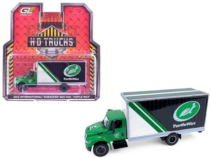 2013 International Durastar Box Van "Turtle Wax" Green "H.D. Trucks" Series 26 1/64 Diecast Model Car by Greenlight  free shipping USA