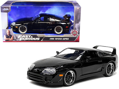 1995 Toyota Supra Black "Fast & Furious" Movie 1/24 Diecast Model Car by Jada  free shipping USA