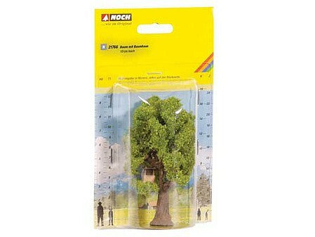 Noch 21766 N Scale Tree with Tree House - Assembled -- 5-15/16" 15cm Tall