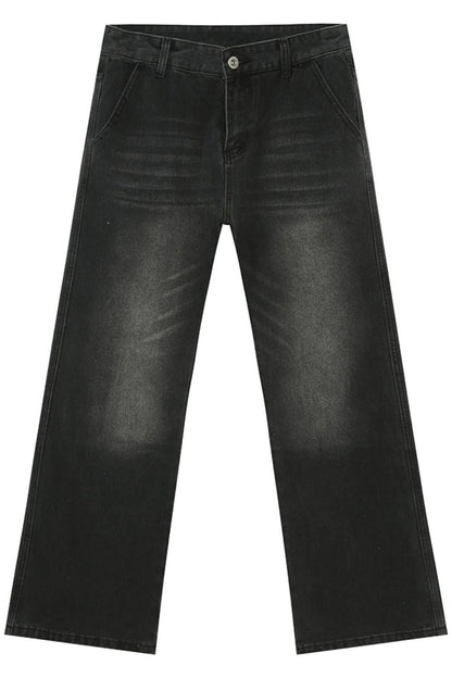 Mid Rise Jeans with Pockets