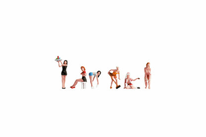 Noch 15957 HO Scale Sexy Ladies Figure Set, 6 Figures