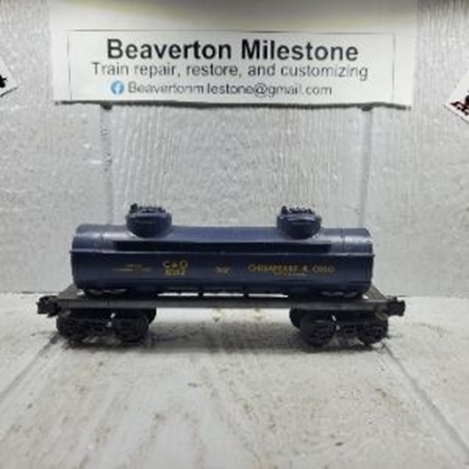 LIONEL 6312 C&O 2-D TANK CAR (O27) 84-85