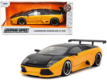 Lamborghini Murcielago LP 640 Yellow Metallic and Matt Black "Hyper-Spec" Series 1/24 Diecast Model Car by Jada  free shipping USA