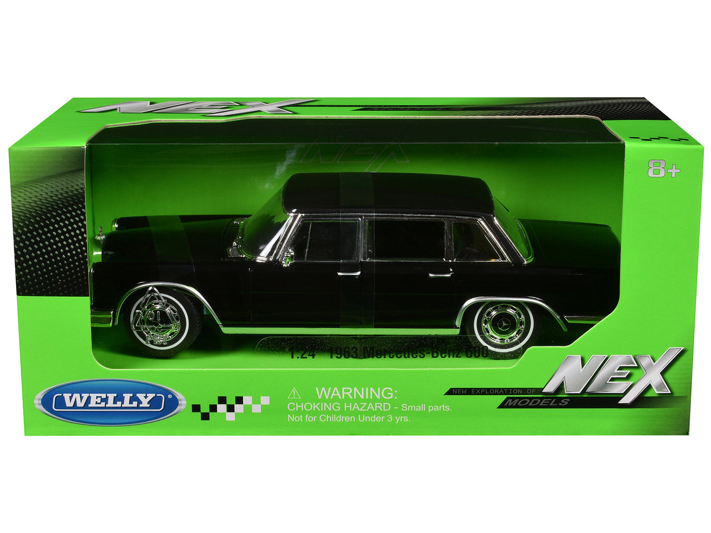 1963 Mercedes-Benz 600 Black "NEX Models" Series 1/24 Diecast Model Car by Welly  free shipping USA