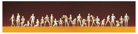 Preiser 16400 HO Scale Adam & Eve Unpainted Figure Kit, 26