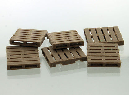 3D To Scale 50-242-WD 1/50 Freight Pallets, Wood 6 Pack