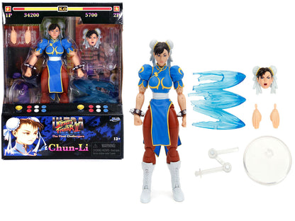 Chun-Li 6" Moveable Figure with Accessories and Alternate Head and Hands "Ultra Street Fighter II: The Final Challengers" (2017) Video Game model by Jada  free shipping USA