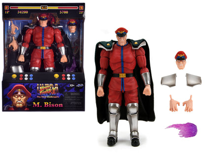 M. Bison 6" Moveable Figure with Accessories and Alternate Head and Hands "Ultra Street Fighter II: The Final Challengers" (2017) Video Game Model by Jada  free shipping USA