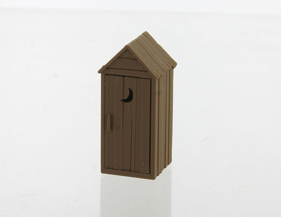 3D To Scale 64-142-WD 1/64 – Rustic Outhouse Wood Tone Diorama Prop