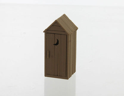 3D To Scale 64-142-WD 1/64 – Rustic Outhouse Wood Tone Diorama Prop