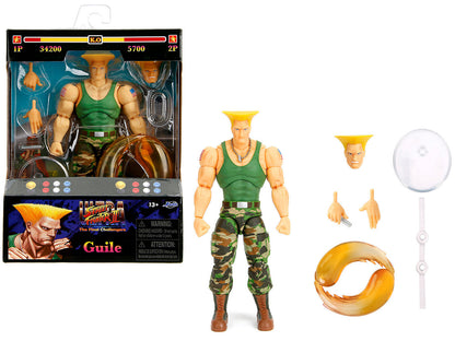 Guile 6" Moveable Figure with Accessories and Alternate Head and Hands "Ultra Street Fighter II: The Final Challengers" (2017) Video Game Model by Jada  free shipping USA