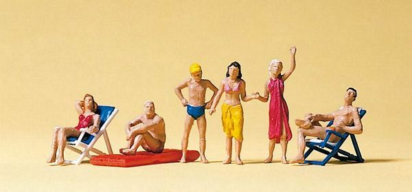 Preiser 10428 HO Scale Recreation & Sports Beachgoers