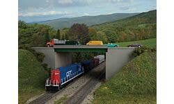 Walthers Cornerstone 933-4567 HO Steel Highway Overpass Kit