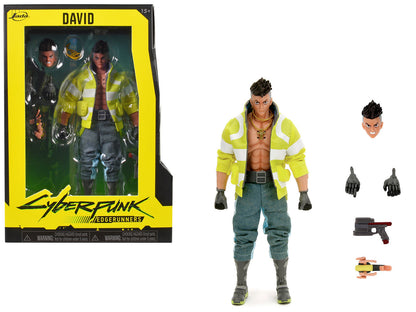 David Martinez 6" Moveable Figure with Accessories and Alternate Head and Hands "Cyberpunk: Edgerunners" (2022) TV Series Model by Jada  free shipping USA