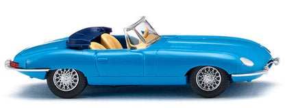 Wiking 081707 1/87 Jaguar E-Type Roadster, Blue