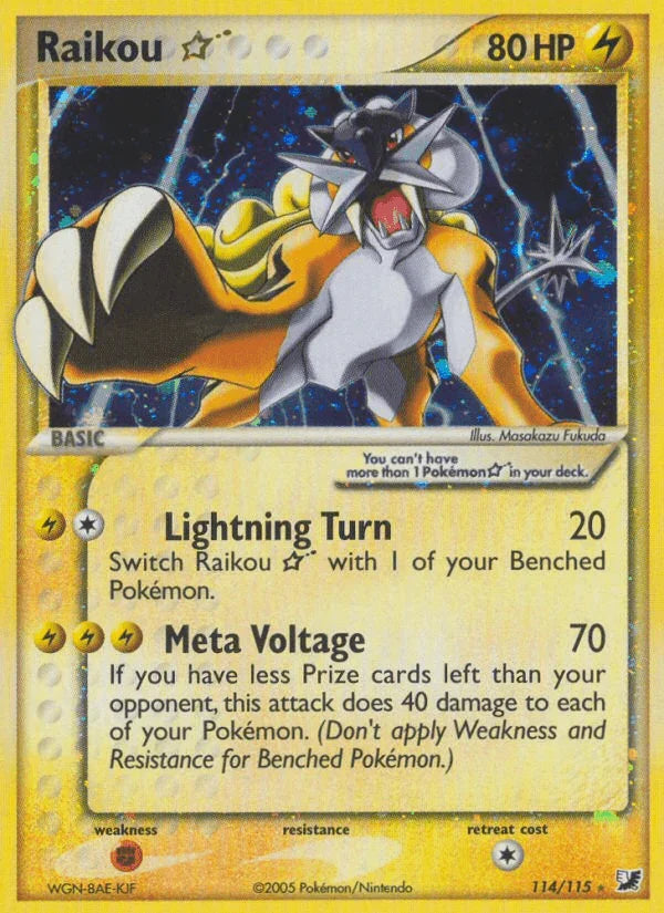 Raikou Star (114/115) [EX: Unseen Forces]