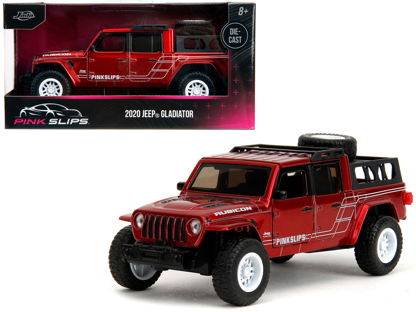 2020 Jeep Gladiator Pickup Truck Candy Red "Pink Slips" Series 1/32 Diecast Model Car by Jada  free shipping USA