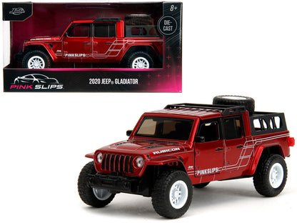 2020 Jeep Gladiator Pickup Truck Candy Red "Pink Slips" Series 1/32 Diecast Model Car by Jada  free shipping USA