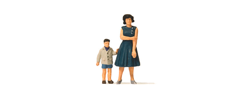 Preiser 28169 HO Scale Mother and Son Figure