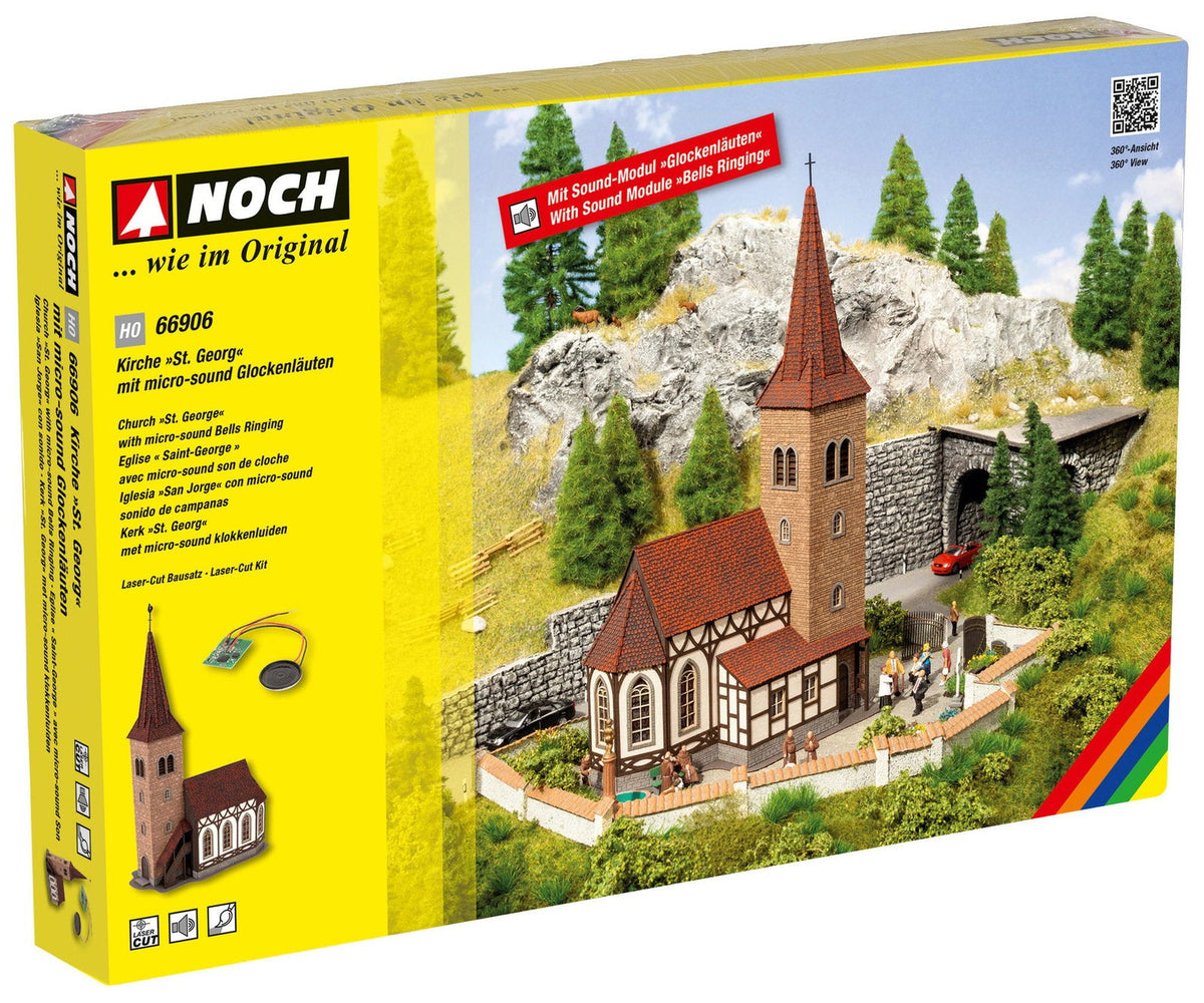 Noch 66906 HO Scale Church St. George w/Bell Sound Kit