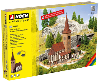 Noch 66906 HO Scale Church St. George w/Bell Sound Kit