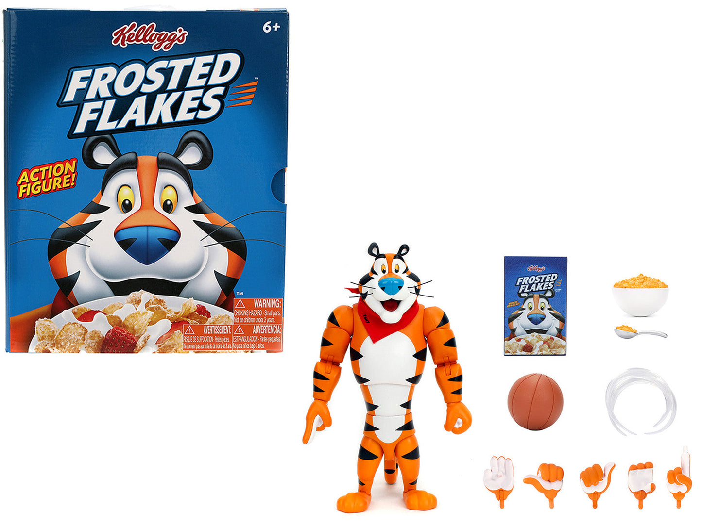 Tony the Tiger 6.75" Moveable Figure with Alternate Hands and Accessories "Kellogg's Frosted Flakes" Model by Jada  free shipping USA