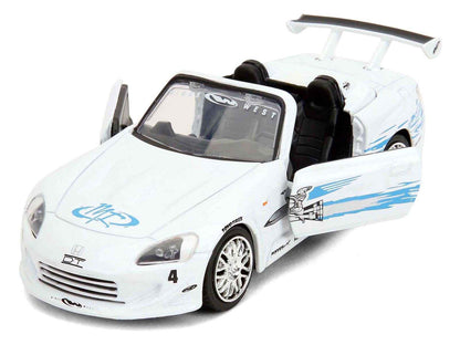 2001 Honda S2000 Convertible White with Graphics "Fast & Furious Remix - 25th Anniversary" Series 1/32 Diecast Model Car by Jada