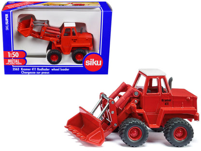 Kramer 411 Wheel Loader Red with White Top 1/50 Diecast Model by Siku  free shipping USA