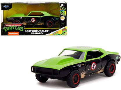 1967 Chevrolet Camaro "Teenage Mutant Ninja Turtles" Black and Green (Dirty) "Hollywood Rides" Series 1/32 Diecast Model Car by Jada  free shipping USA