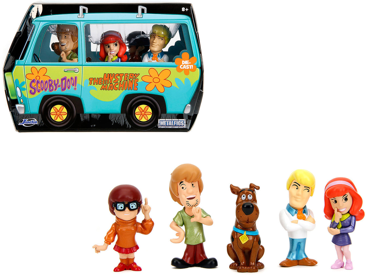Set of 5 Diecast Figures "Scooby-Doo" TV Series "Metalfigs" Series Diecast Models by Jada  free shipping USA
