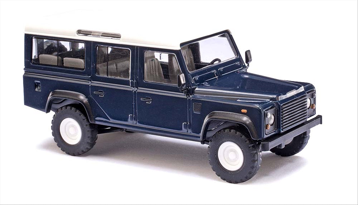 Busch 50302 HO Scale 1983 Land Rover Defender, Blue