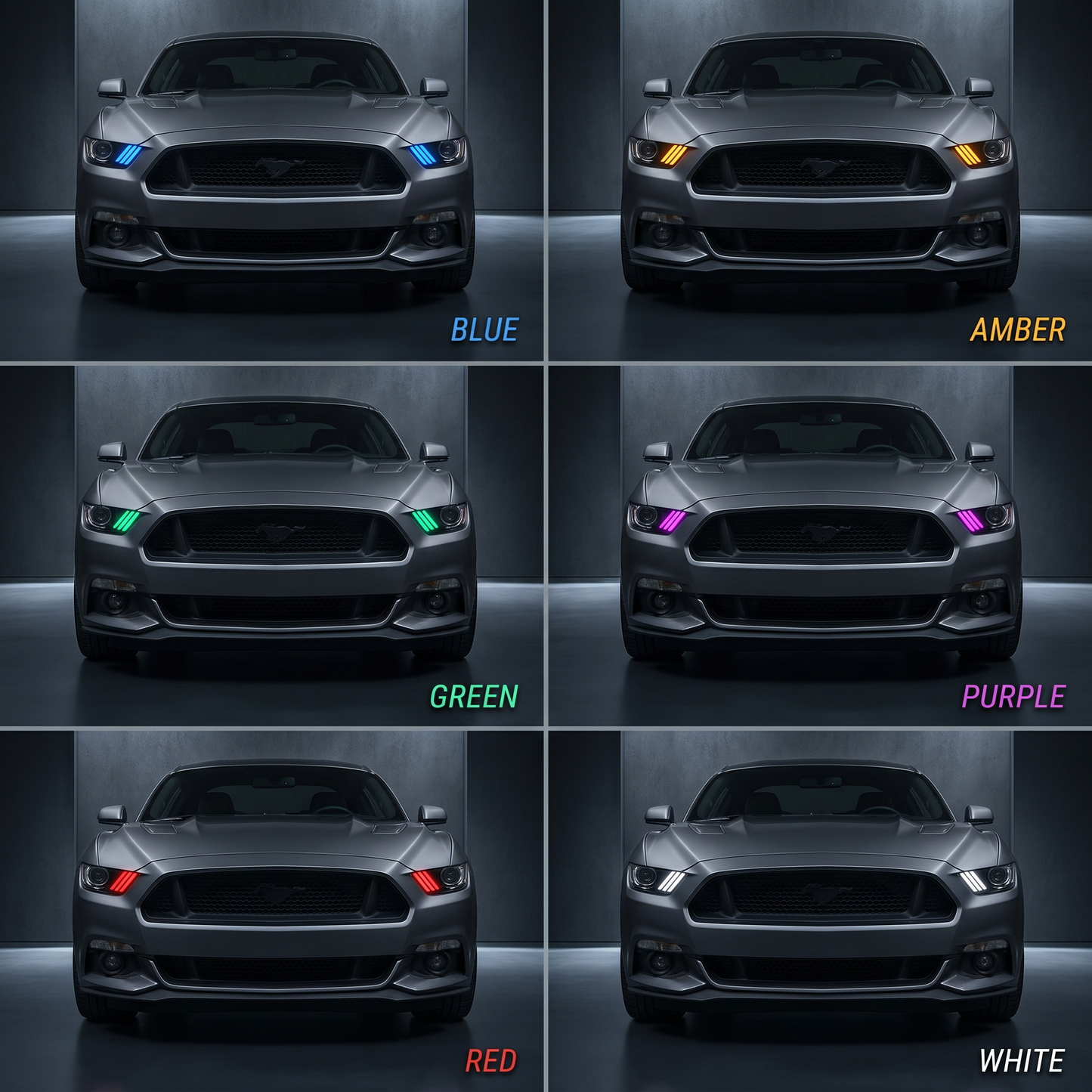 Ford Mustang Multicolor Flow Series DRL Boards (2015-2017)