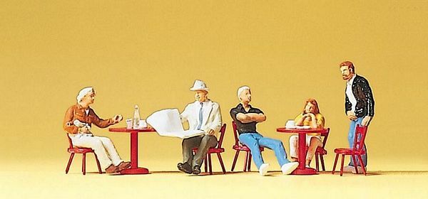 Preiser 10369 HO Scale People Working Street Cafe