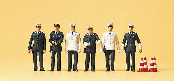 Preiser 10422 HO Scale People Working Policemen Era III
