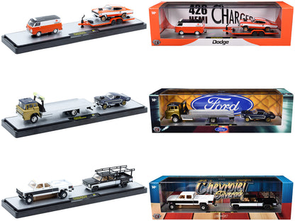 Auto Haulers Set of 3 Trucks Release 87 Limited Edition to 9600 pieces Worldwide 1/64 Diecast Models by M2 Machines  free shipping USA