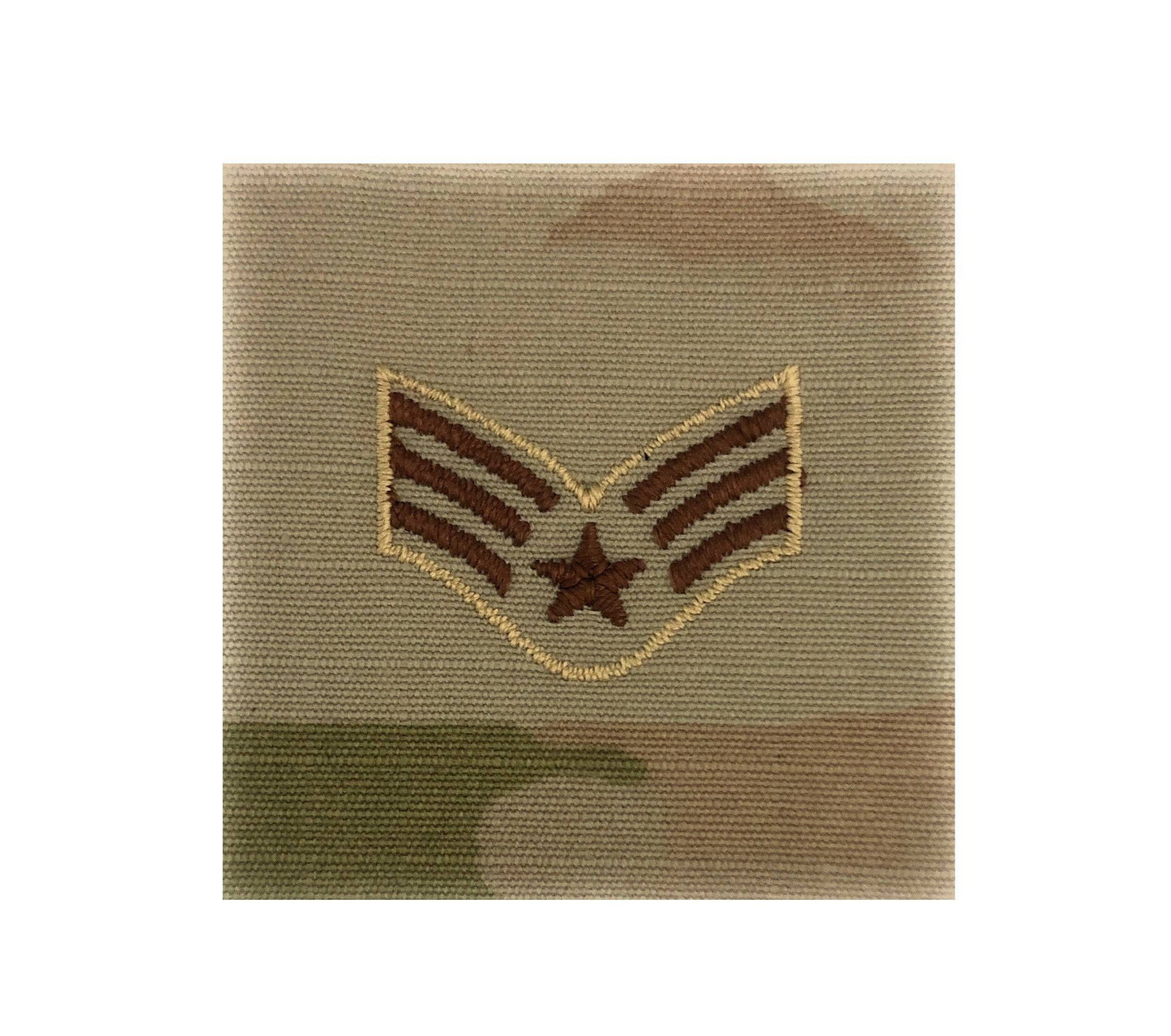 U.S. Air Force E4 Senior Airman OCP Spice Brown Sew-On Rank For Shirt,Jacket,Coat
