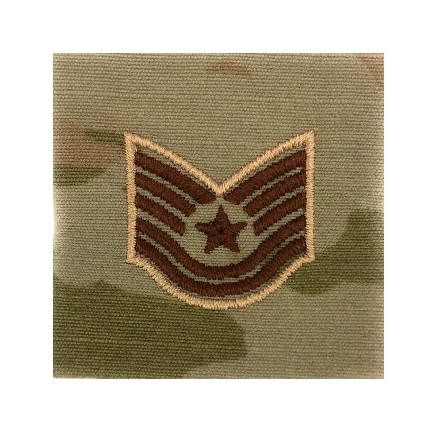 U.S. Air Force E6 Technical Sergeant OCP Spice Brown Sew-On Rank For Shirt, Jacket, Coat