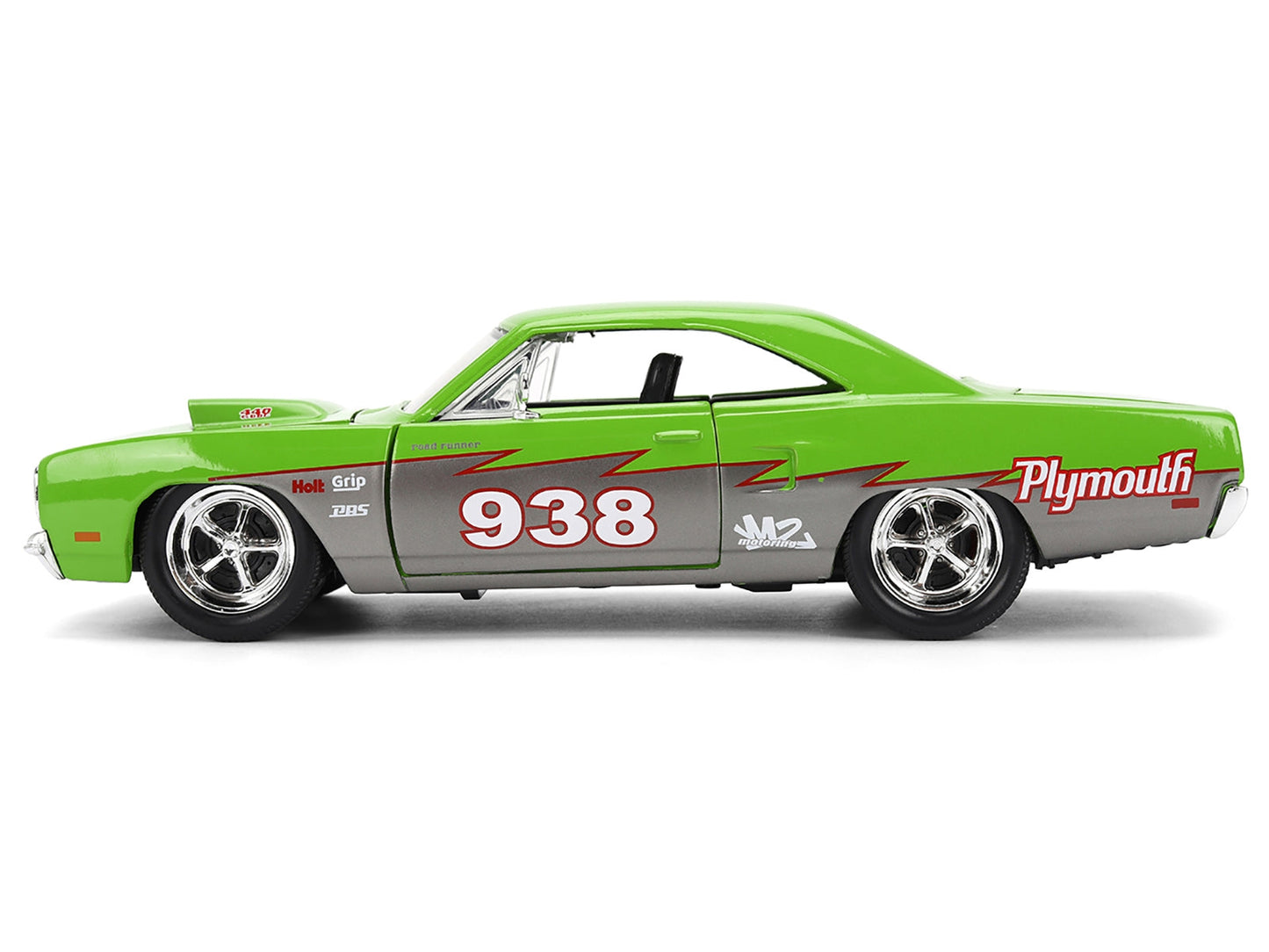 NEW 1970 Plymouth Road Runner #938 Green and Gray Metallic "Bigtime Muscle" Series 1/24 Diecast Model Car by Jada (Copy)